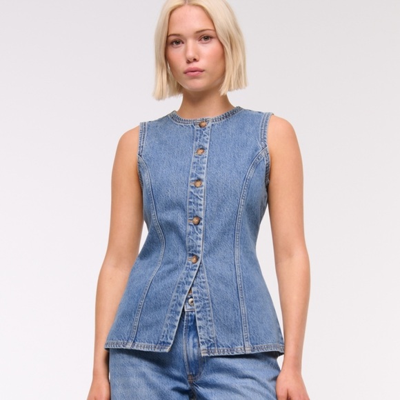 Abercrombie & Fitch Tops - Abercrombie & Fitch Denim Vest